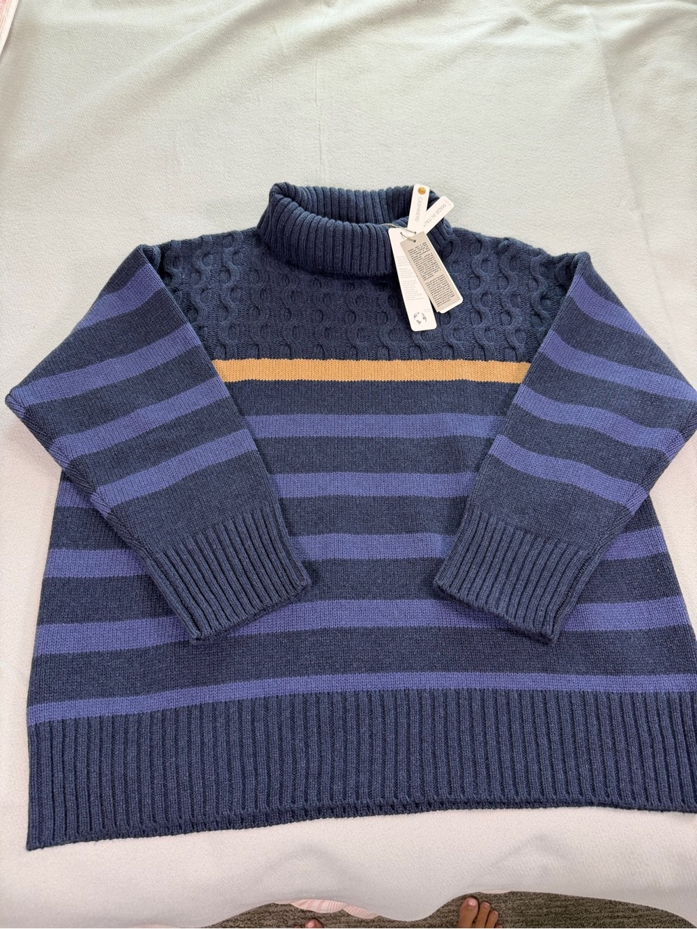 NWT We Norwegians luxury wool and cashmere knit turtleneck sweater S
